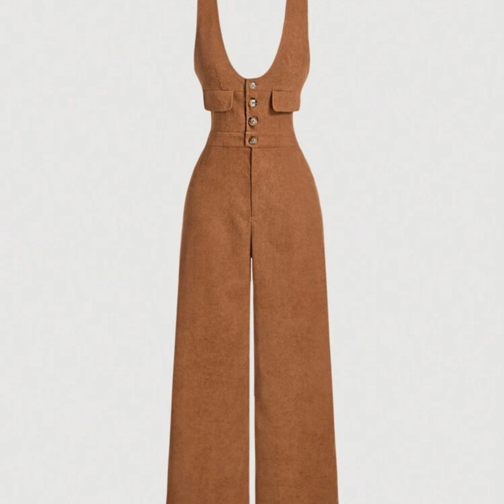 Elegant Brown Jumpsuit